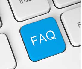 FAQ key on a keyboard is shown.