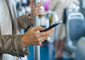  hand holding a smartphone