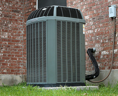 An HVAC unit installed outdoors