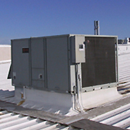 A ductless heating and cooling unit installed on a wall